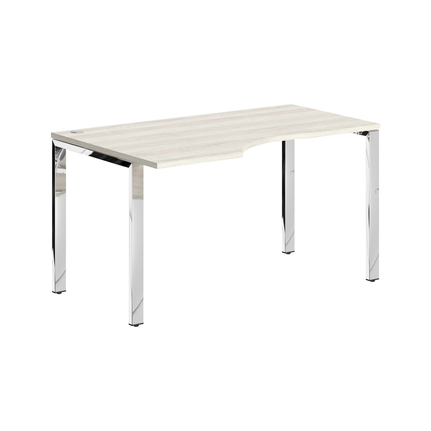 L SHAPE DESK MADE IN 25MM MFC TOP, E1 LAMINATE CHIPBOARD 40X20MM METAL GLOSSY FRAMES by Treejar | Souqify