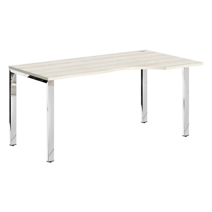 L SHAPE DESK MADE IN 25MM MFC TOP, E1 LAMINATE CHIPBOARD 40X20MM METAL GLOSSY FRAMES by Treejar | Souqify