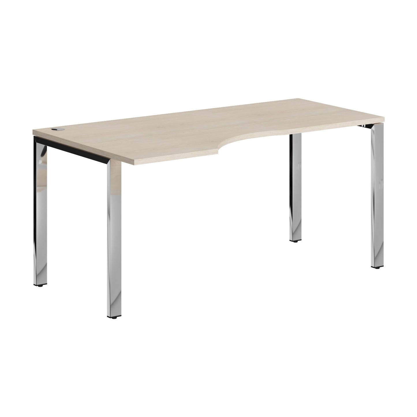 L SHAPE DESK MADE IN 25MM MFC TOP, E1 LAMINATE CHIPBOARD 40X20MM METAL GLOSSY FRAMES by Treejar | Souqify