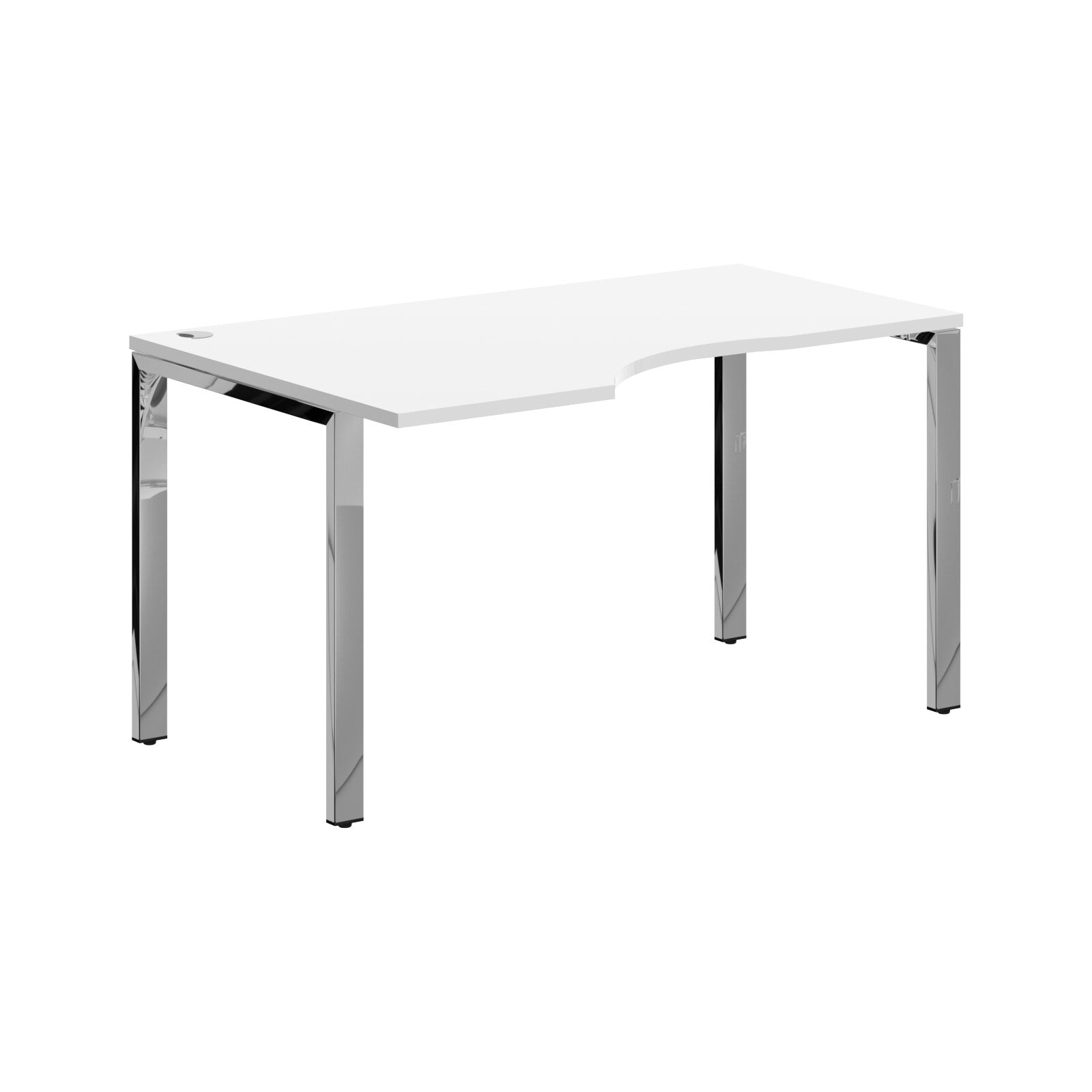 L SHAPE DESK MADE IN 25MM MFC TOP, E1 LAMINATE CHIPBOARD 40X20MM METAL GLOSSY FRAMES by Treejar | Souqify