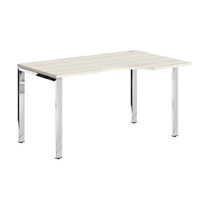 L SHAPE DESK MADE IN 25MM MFC TOP, E1 LAMINATE CHIPBOARD 40X20MM METAL GLOSSY FRAMES by Treejar | Souqify