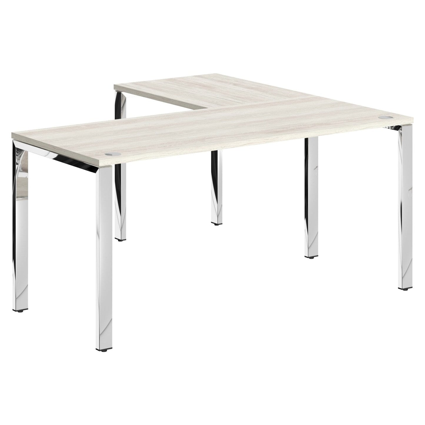 L SHAPE DESK MADE IN 25MM MFC TOP, E1 LAMINATE CHIPBOARD 40X20MM METAL GLOSSY FRAMES by Treejar | Souqify