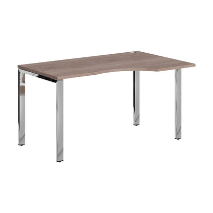 L SHAPE DESK MADE IN 25MM MFC TOP, E1 LAMINATE CHIPBOARD 40X20MM METAL GLOSSY FRAMES by Treejar | Souqify