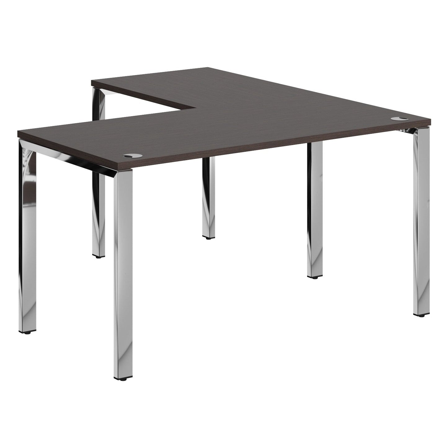 L SHAPE DESK MADE IN 25MM MFC TOP, E1 LAMINATE CHIPBOARD 40X20MM METAL GLOSSY FRAMES by Treejar | Souqify