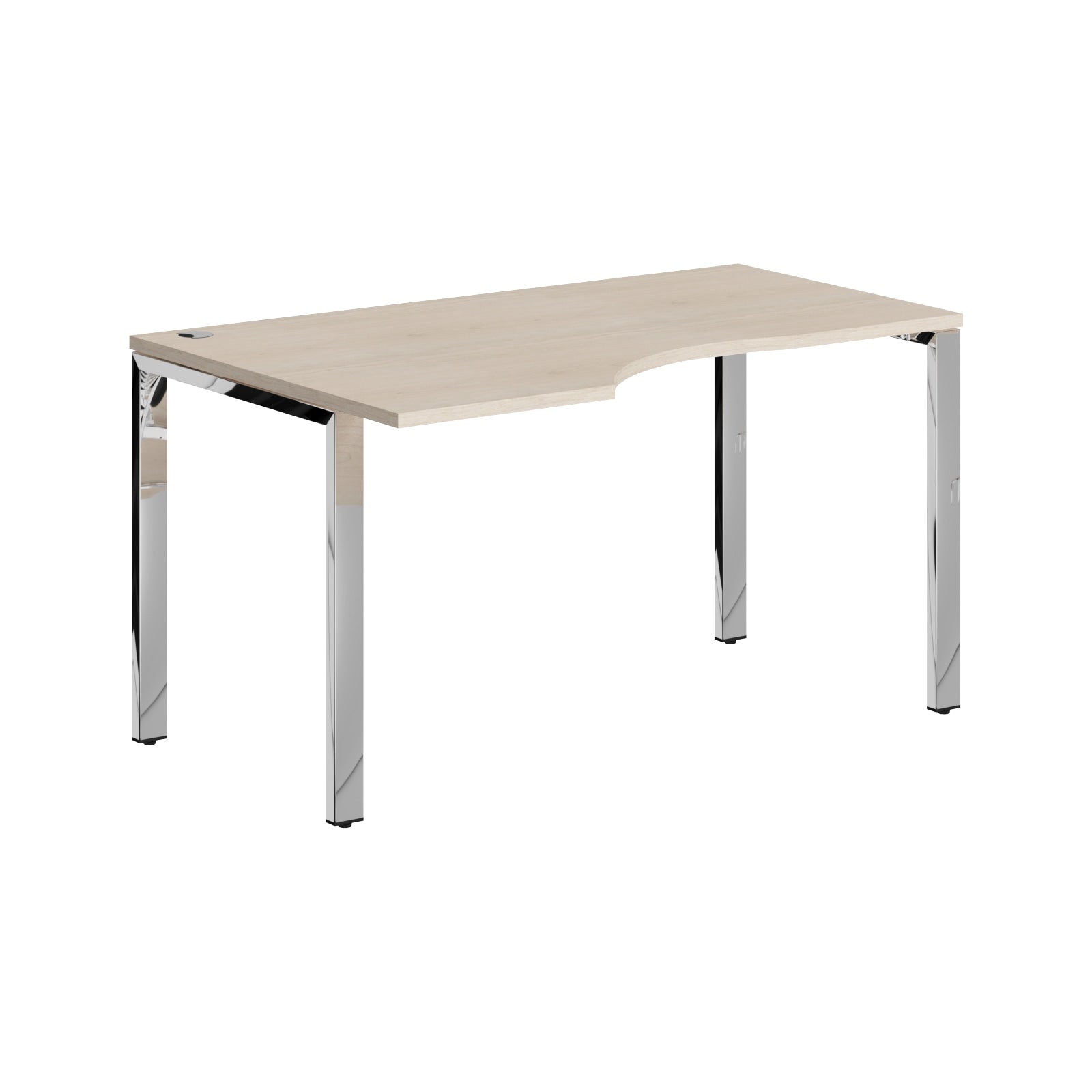 L SHAPE DESK MADE IN 25MM MFC TOP, E1 LAMINATE CHIPBOARD 40X20MM METAL GLOSSY FRAMES by Treejar | Souqify
