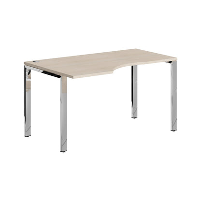 L SHAPE DESK MADE IN 25MM MFC TOP, E1 LAMINATE CHIPBOARD 40X20MM METAL GLOSSY FRAMES by Treejar | Souqify