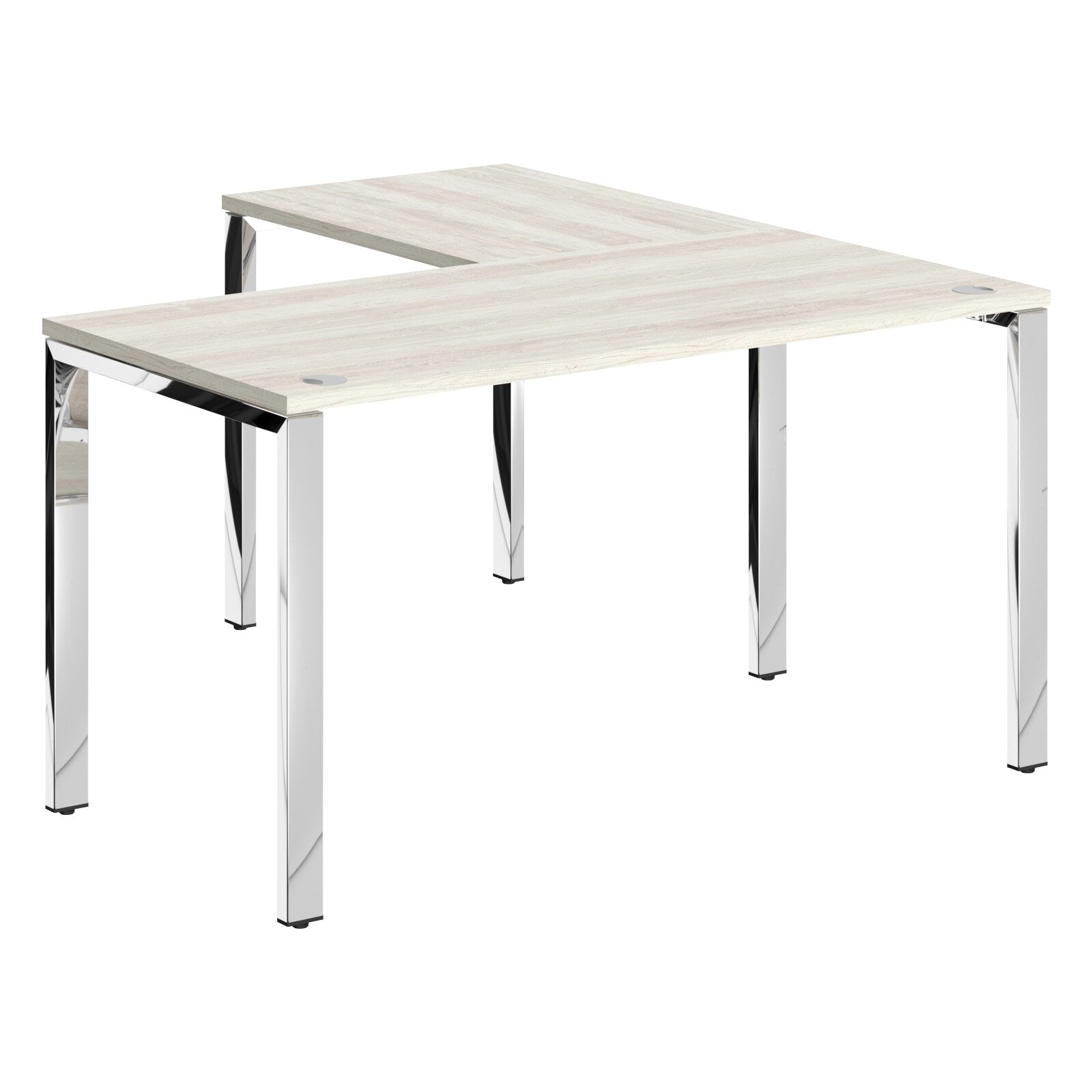 L SHAPE DESK MADE IN 25MM MFC TOP, E1 LAMINATE CHIPBOARD 40X20MM METAL GLOSSY FRAMES by Treejar | Souqify
