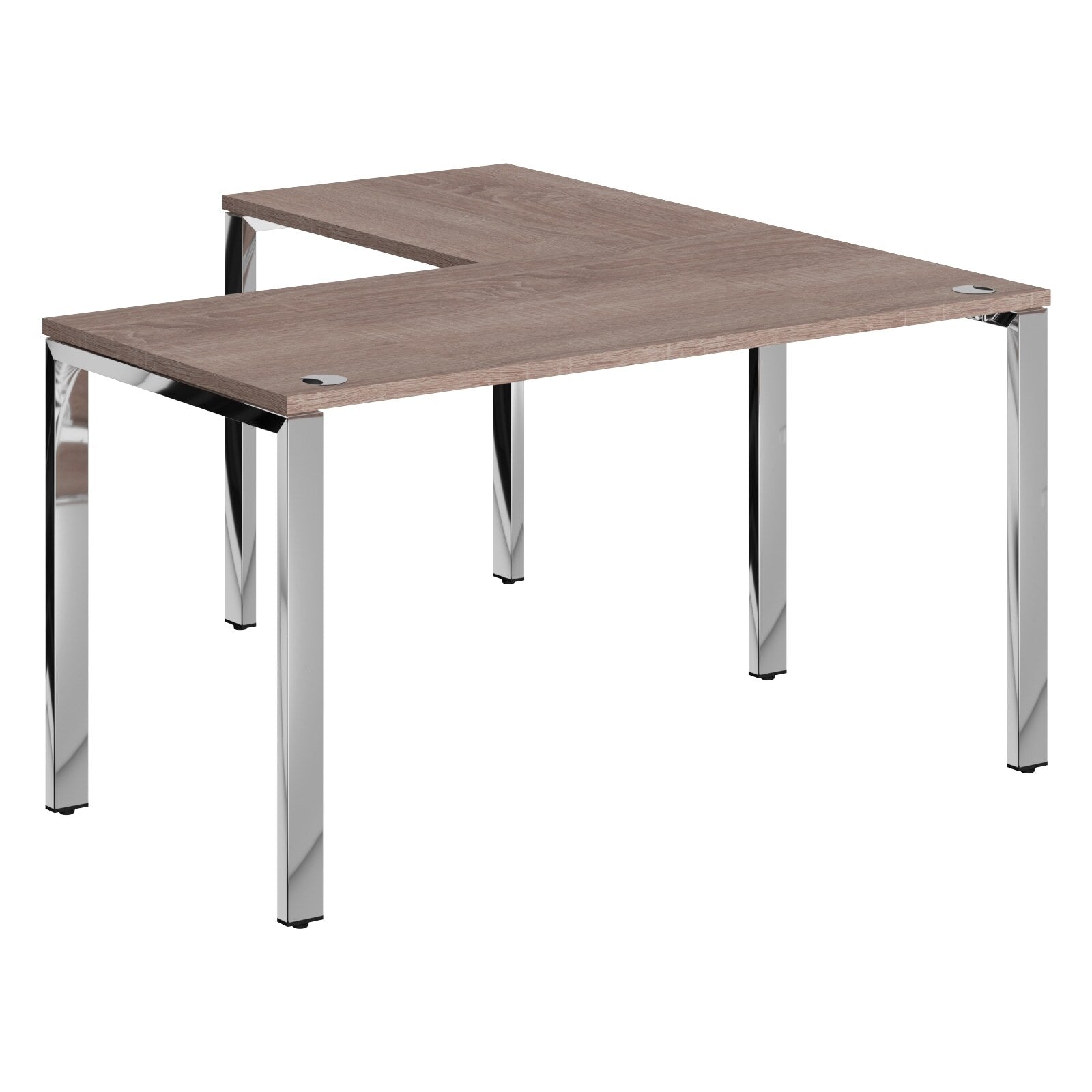 L SHAPE DESK MADE IN 25MM MFC TOP, E1 LAMINATE CHIPBOARD 40X20MM METAL GLOSSY FRAMES by Treejar | Souqify
