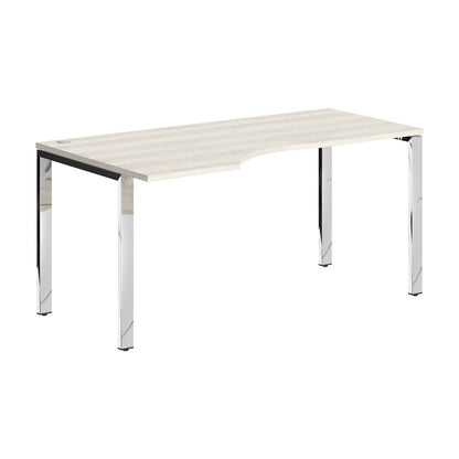 L SHAPE DESK MADE IN 25MM MFC TOP, E1 LAMINATE CHIPBOARD 40X20MM METAL GLOSSY FRAMES by Treejar | Souqify