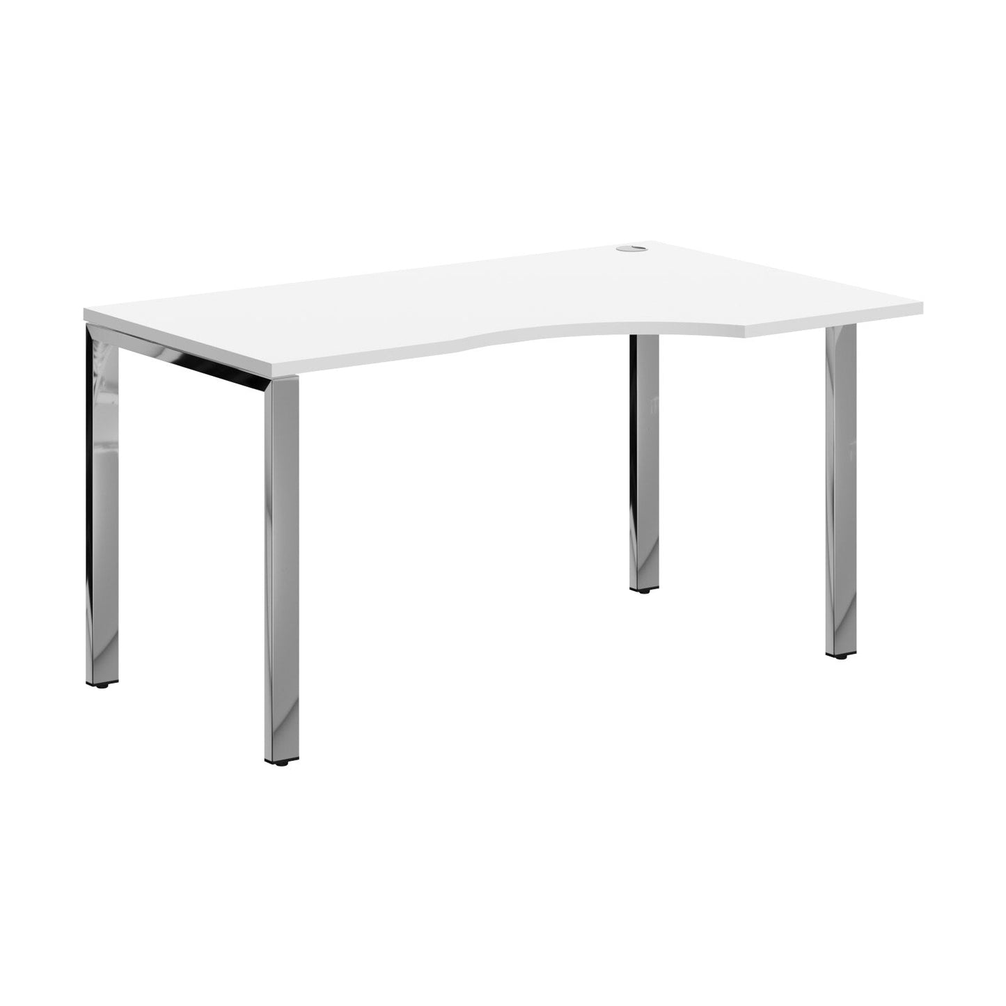L SHAPE DESK MADE IN 25MM MFC TOP, E1 LAMINATE CHIPBOARD 40X20MM METAL GLOSSY FRAMES by Treejar | Souqify