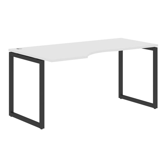 L SHAPE DESK MADE IN 25MM MFC TOP, E1 LAMINATE CHIPBOARD WITH WOODEN MODESTY PANEL 40X40MM METAL O SHAPE FRAMES by Treejar | Souqify
