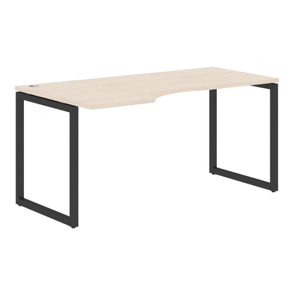 L SHAPE DESK MADE IN 25MM MFC TOP, E1 LAMINATE CHIPBOARD WITH WOODEN MODESTY PANEL 40X40MM METAL O SHAPE FRAMES by Treejar | Souqify