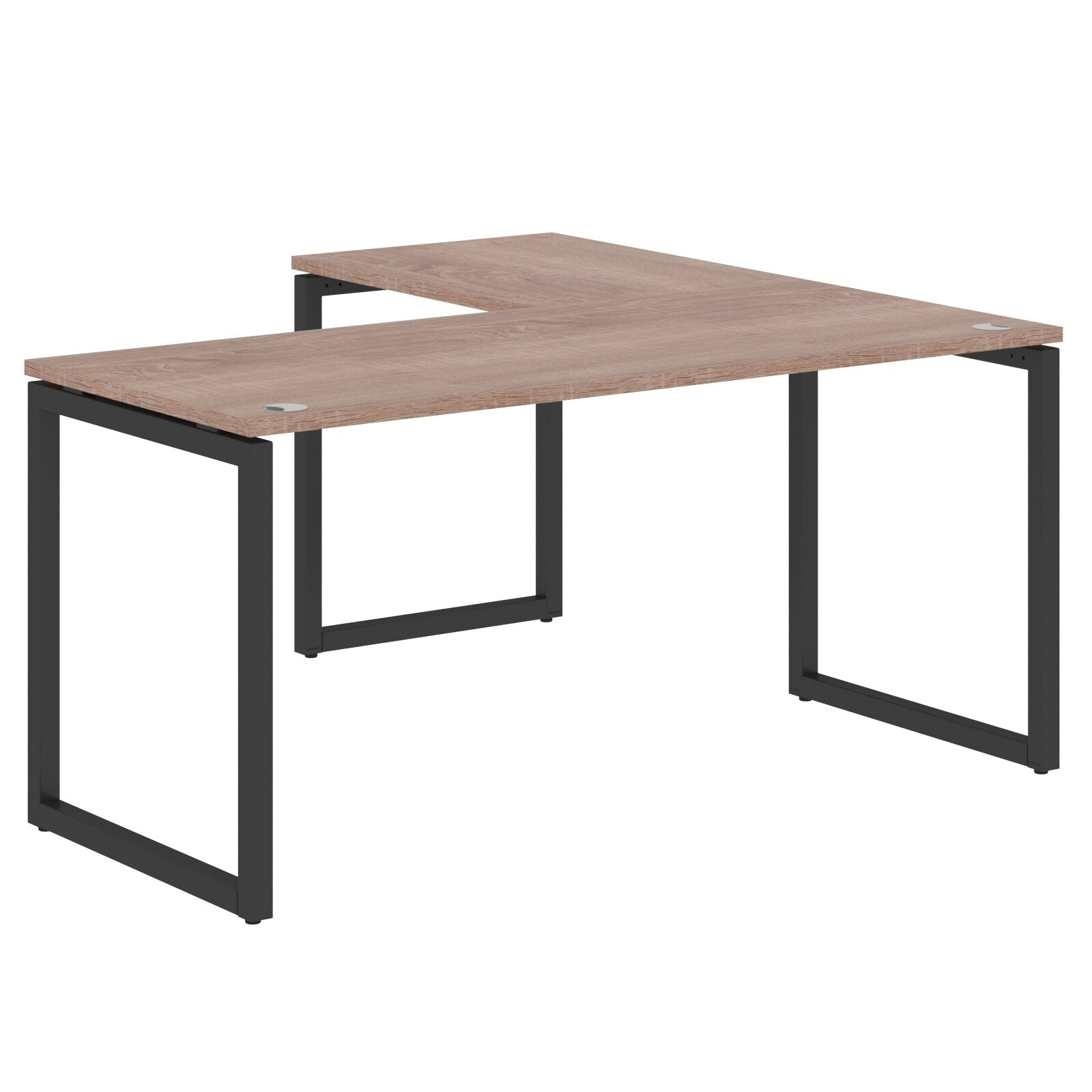 L SHAPE DESK MADE IN 25MM MFC TOP, E1 LAMINATE CHIPBOARD WITH WOODEN MODESTY PANEL 40X40MM METAL O SHAPE FRAMES by Treejar | Souqify