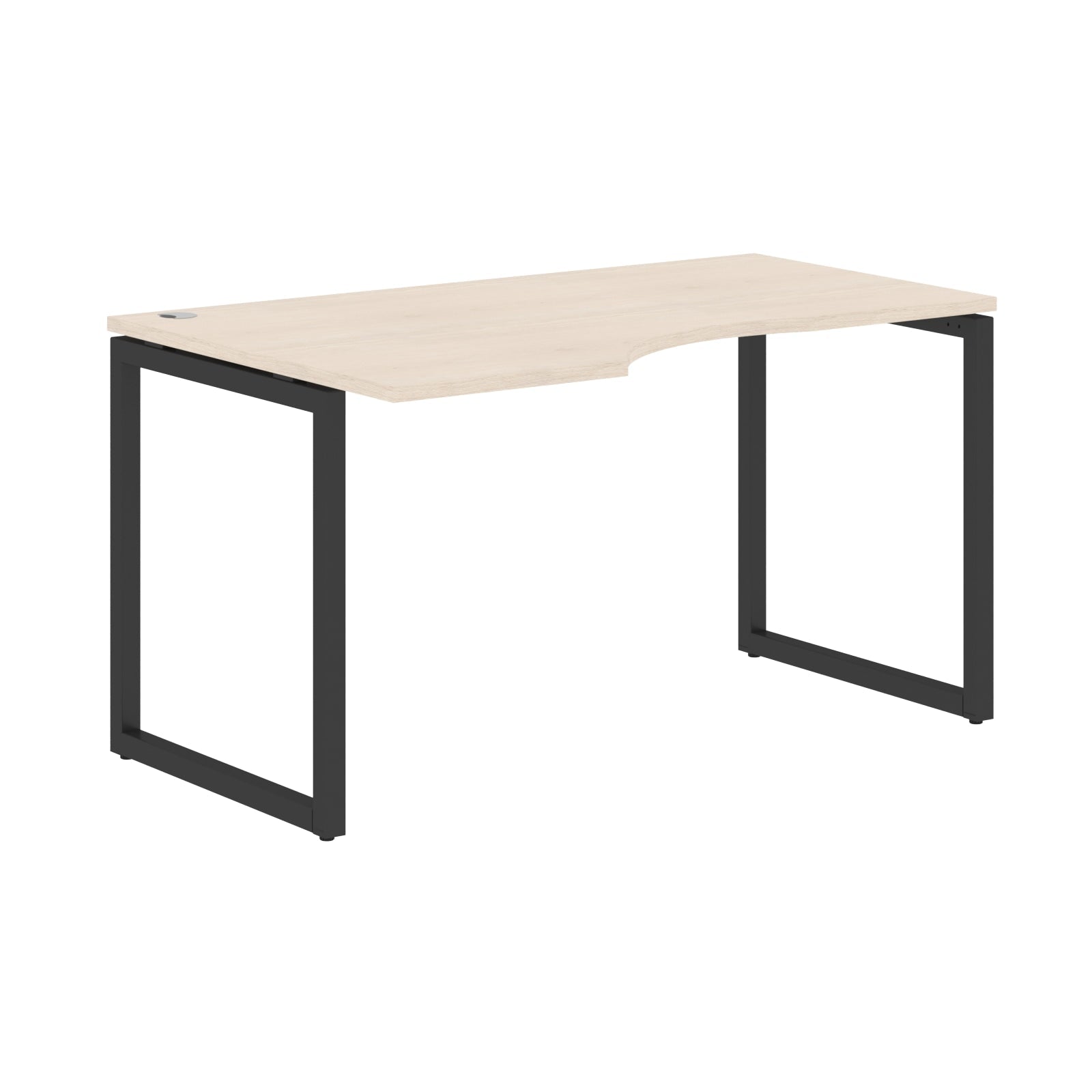 L SHAPE DESK MADE IN 25MM MFC TOP, E1 LAMINATE CHIPBOARD WITH WOODEN MODESTY PANEL 40X40MM METAL O SHAPE FRAMES by Treejar | Souqify