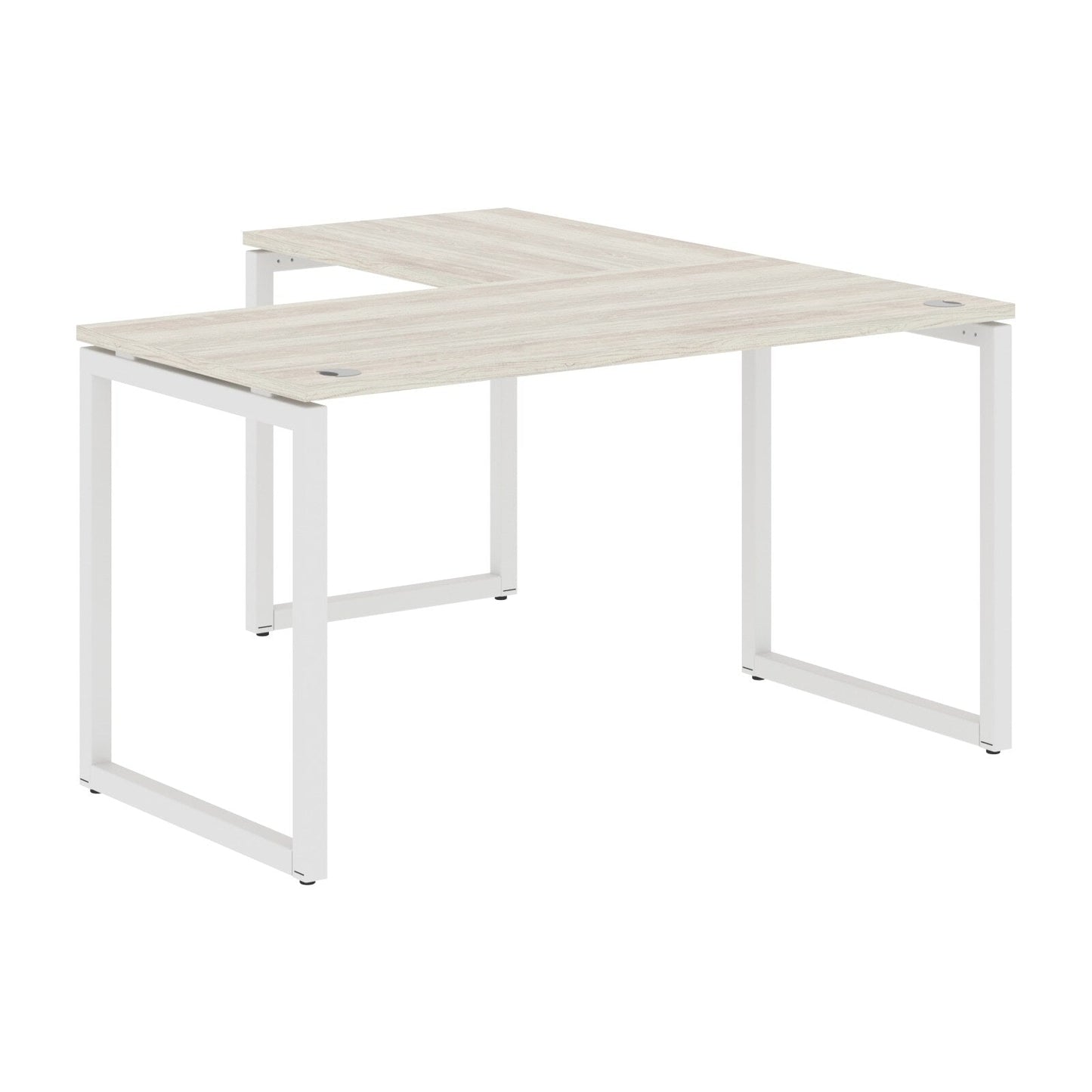 L SHAPE DESK MADE IN 25MM MFC TOP, E1 LAMINATE CHIPBOARD WITH WOODEN MODESTY PANEL 40X40MM METAL O SHAPE FRAMES by Treejar | Souqify