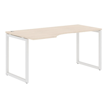 L SHAPE DESK MADE IN 25MM MFC TOP, E1 LAMINATE CHIPBOARD WITH WOODEN MODESTY PANEL 40X40MM METAL O SHAPE FRAMES by Treejar | Souqify