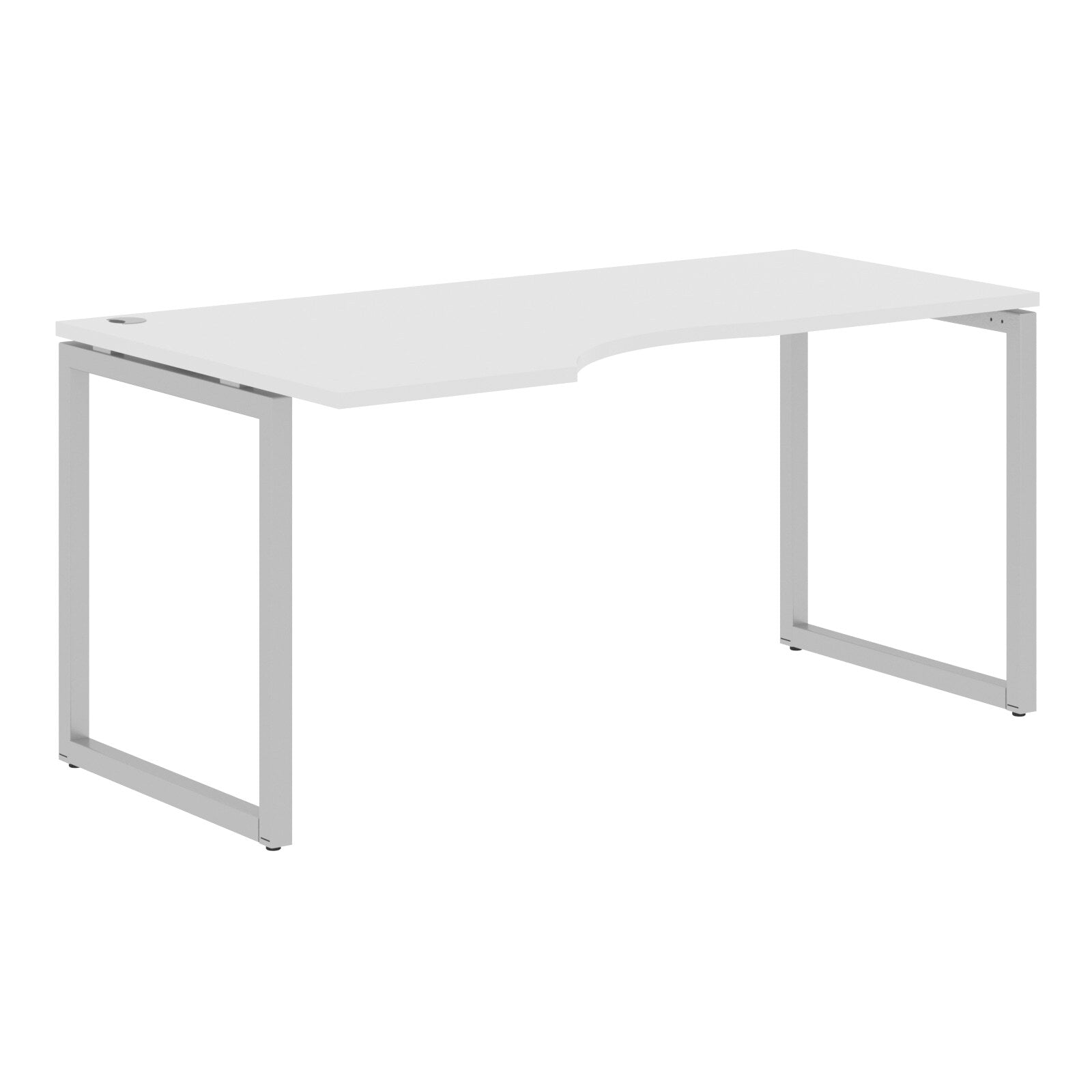 L SHAPE DESK MADE IN 25MM MFC TOP, E1 LAMINATE CHIPBOARD WITH WOODEN MODESTY PANEL 40X40MM METAL O SHAPE FRAMES by Treejar | Souqify