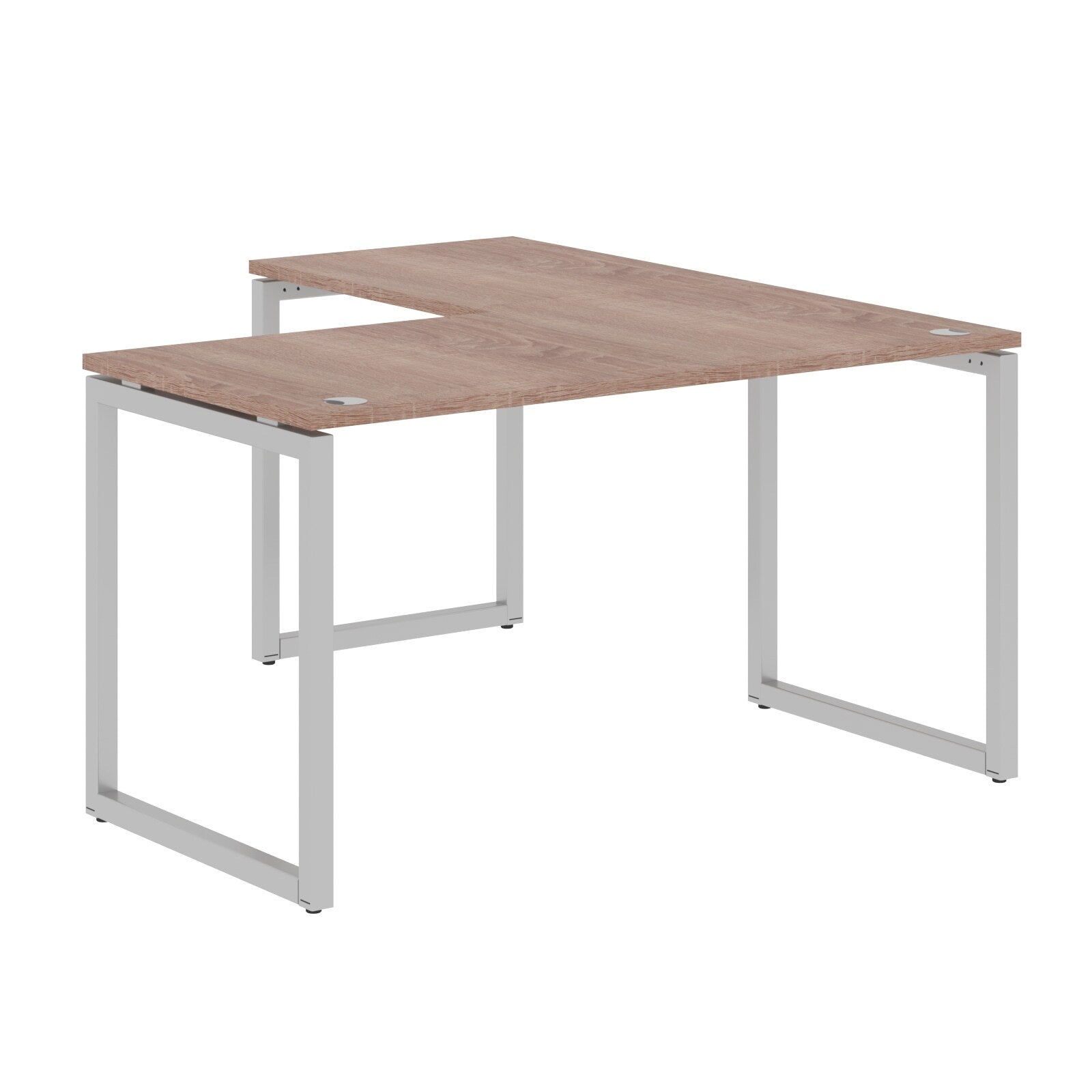 L SHAPE DESK MADE IN 25MM MFC TOP, E1 LAMINATE CHIPBOARD WITH WOODEN MODESTY PANEL 40X40MM METAL O SHAPE FRAMES by Treejar | Souqify