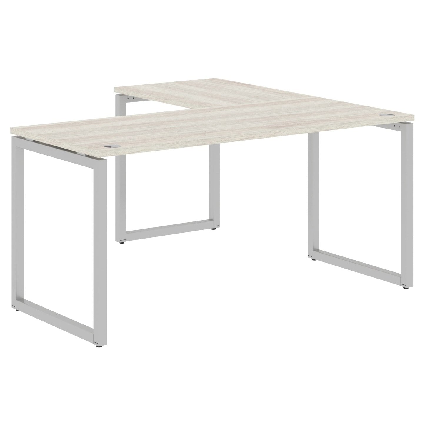 L SHAPE DESK MADE IN 25MM MFC TOP, E1 LAMINATE CHIPBOARD WITH WOODEN MODESTY PANEL 40X40MM METAL O SHAPE FRAMES by Treejar | Souqify