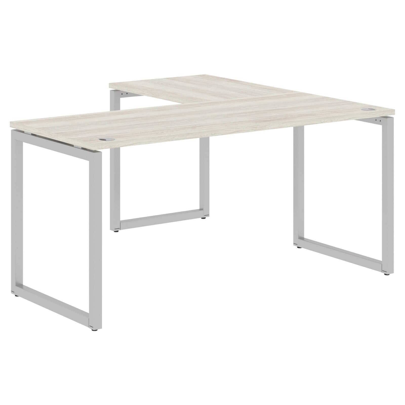 L SHAPE DESK MADE IN 25MM MFC TOP, E1 LAMINATE CHIPBOARD WITH WOODEN MODESTY PANEL 40X40MM METAL O SHAPE FRAMES by Treejar | Souqify