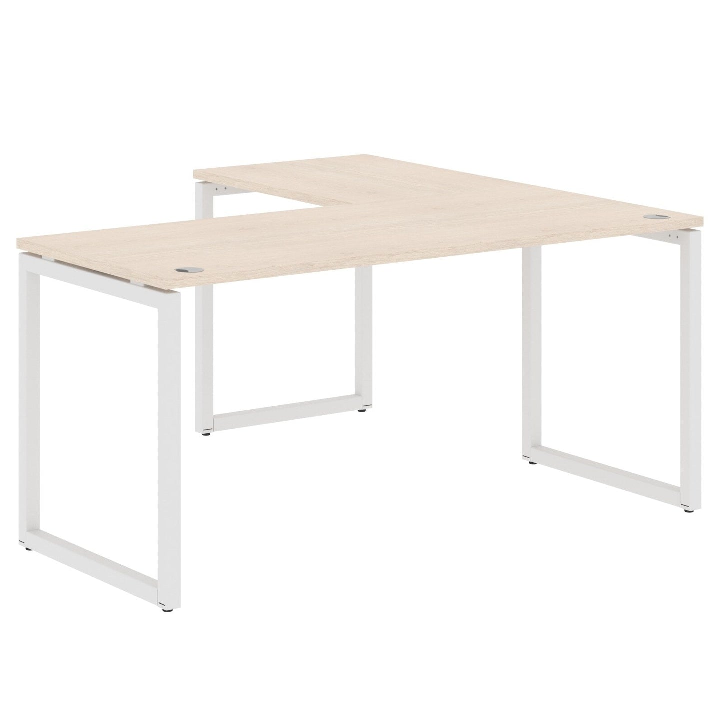 L SHAPE DESK MADE IN 25MM MFC TOP, E1 LAMINATE CHIPBOARD WITH WOODEN MODESTY PANEL 40X40MM METAL O SHAPE FRAMES by Treejar | Souqify