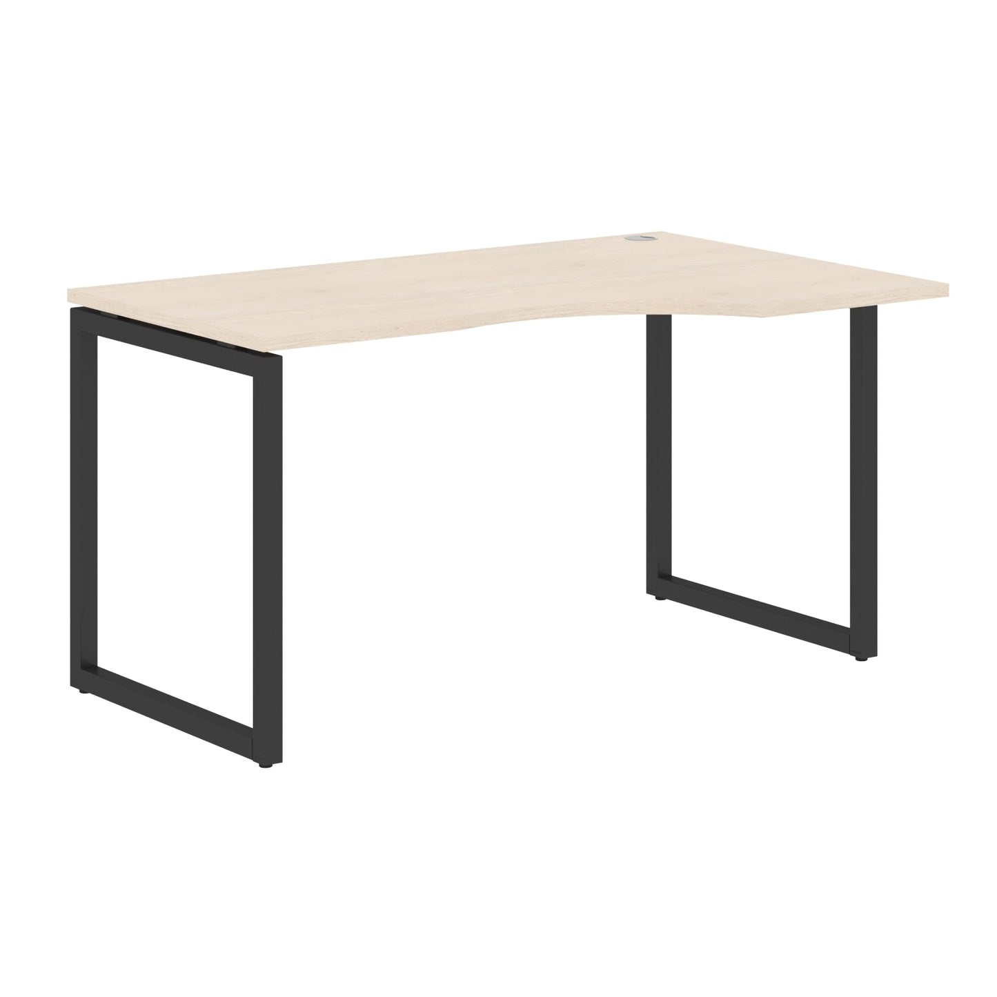 L SHAPE DESK MADE IN 25MM MFC TOP, E1 LAMINATE CHIPBOARD WITH WOODEN MODESTY PANEL 40X40MM METAL O SHAPE FRAMES by Treejar | Souqify