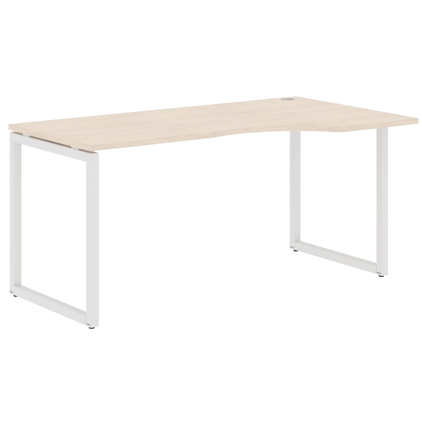 L SHAPE DESK MADE IN 25MM MFC TOP, E1 LAMINATE CHIPBOARD WITH WOODEN MODESTY PANEL 40X40MM METAL O SHAPE FRAMES by Treejar | Souqify