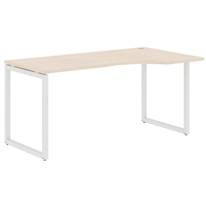 L SHAPE DESK MADE IN 25MM MFC TOP, E1 LAMINATE CHIPBOARD WITH WOODEN MODESTY PANEL 40X40MM METAL O SHAPE FRAMES by Treejar | Souqify