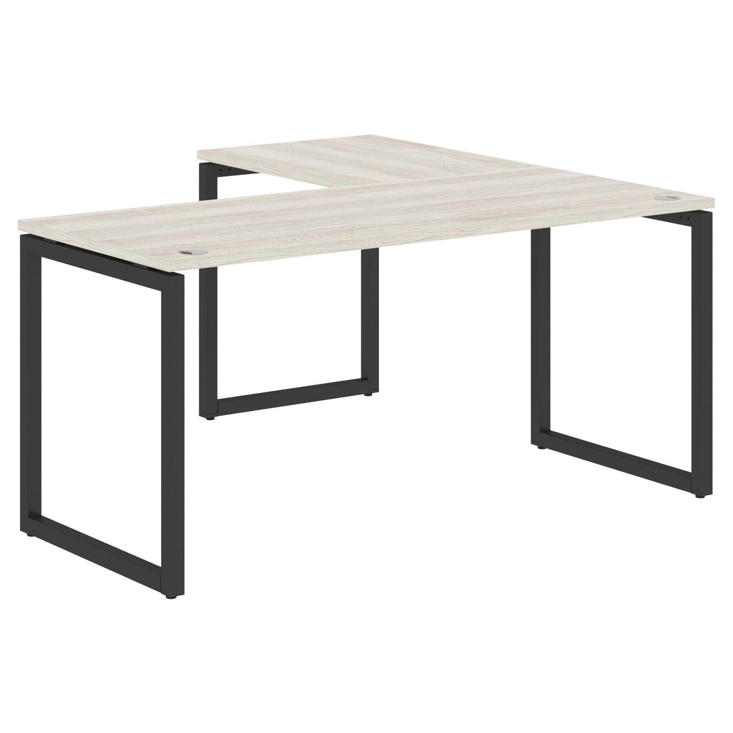 L SHAPE DESK MADE IN 25MM MFC TOP, E1 LAMINATE CHIPBOARD WITH WOODEN MODESTY PANEL 40X40MM METAL O SHAPE FRAMES by Treejar | Souqify