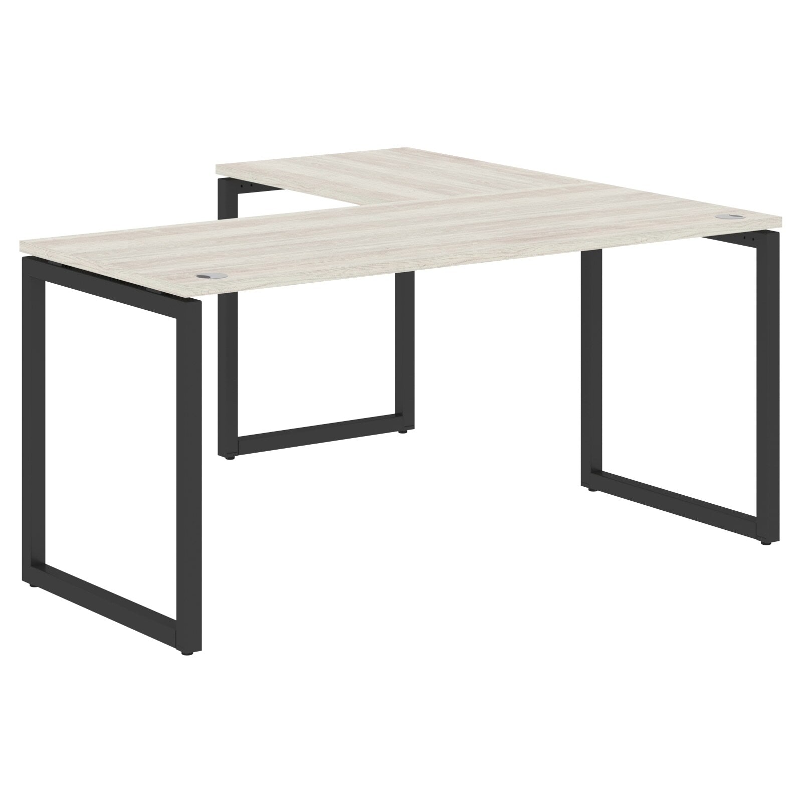 L SHAPE DESK MADE IN 25MM MFC TOP, E1 LAMINATE CHIPBOARD WITH WOODEN MODESTY PANEL 40X40MM METAL O SHAPE FRAMES by Treejar | Souqify