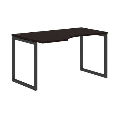L SHAPE DESK MADE IN 25MM MFC TOP, E1 LAMINATE CHIPBOARD WITH WOODEN MODESTY PANEL 40X40MM METAL O SHAPE FRAMES by Treejar | Souqify
