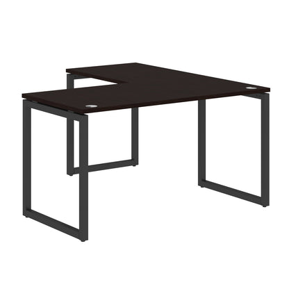 L SHAPE DESK MADE IN 25MM MFC TOP, E1 LAMINATE CHIPBOARD WITH WOODEN MODESTY PANEL 40X40MM METAL O SHAPE FRAMES by Treejar | Souqify