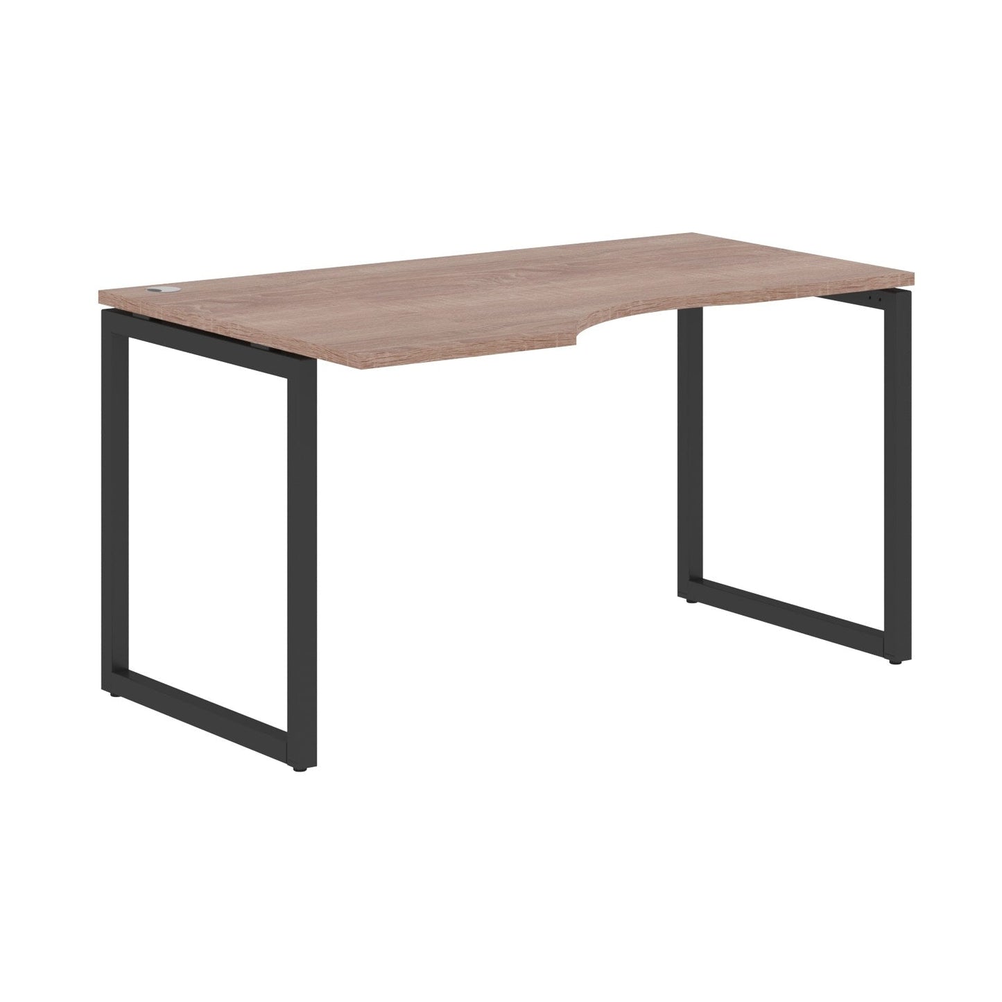 L SHAPE DESK MADE IN 25MM MFC TOP, E1 LAMINATE CHIPBOARD WITH WOODEN MODESTY PANEL 40X40MM METAL O SHAPE FRAMES by Treejar | Souqify
