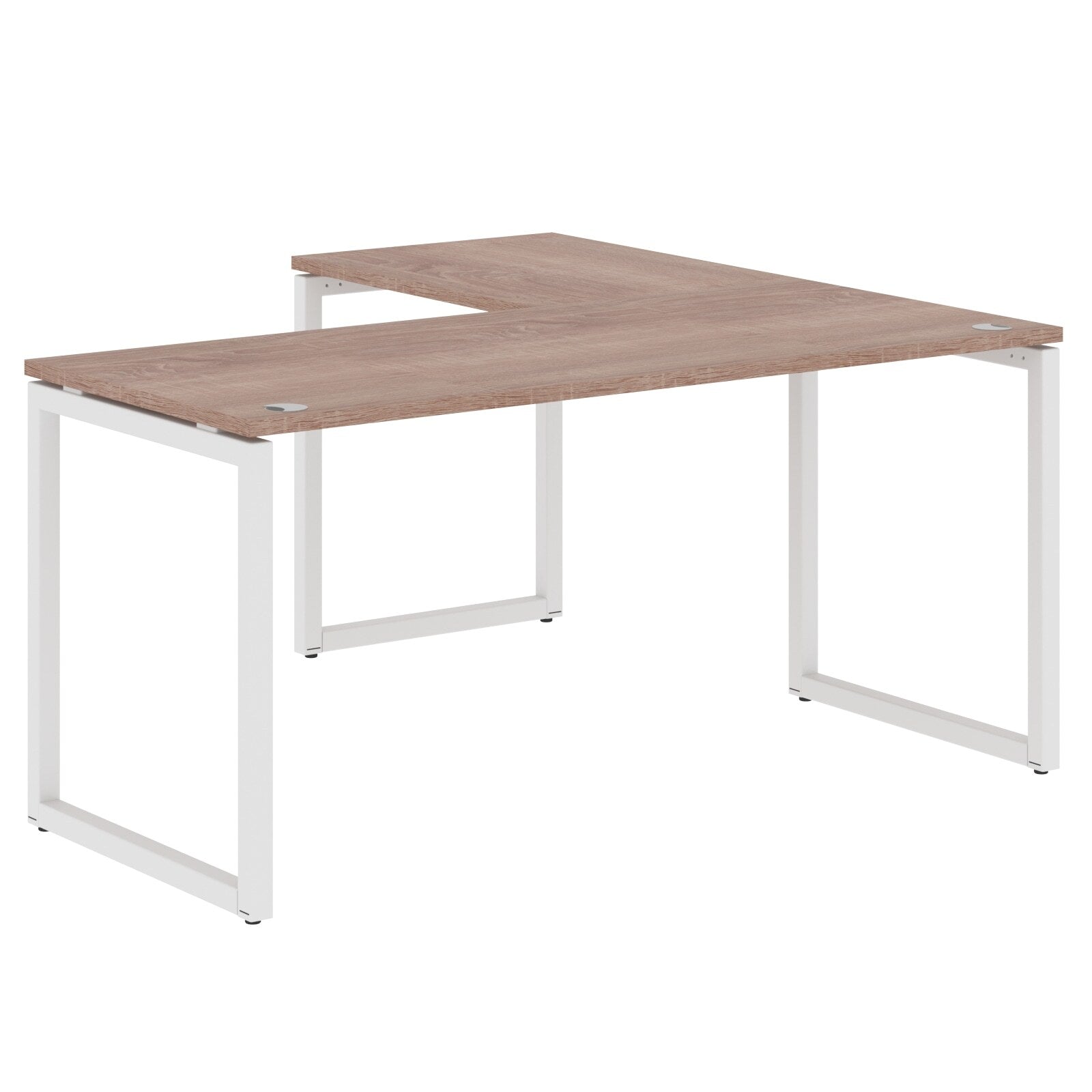 L SHAPE DESK MADE IN 25MM MFC TOP, E1 LAMINATE CHIPBOARD WITH WOODEN MODESTY PANEL 40X40MM METAL O SHAPE FRAMES by Treejar | Souqify