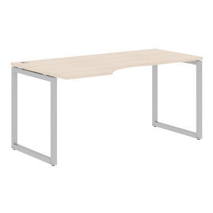 L SHAPE DESK MADE IN 25MM MFC TOP, E1 LAMINATE CHIPBOARD WITH WOODEN MODESTY PANEL 40X40MM METAL O SHAPE FRAMES by Treejar | Souqify