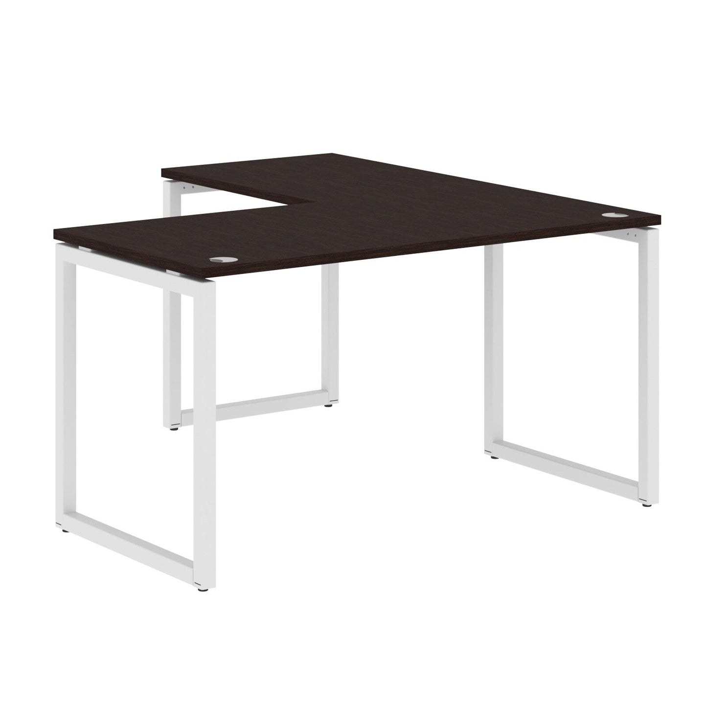 L SHAPE DESK MADE IN 25MM MFC TOP, E1 LAMINATE CHIPBOARD WITH WOODEN MODESTY PANEL 40X40MM METAL O SHAPE FRAMES by Treejar | Souqify