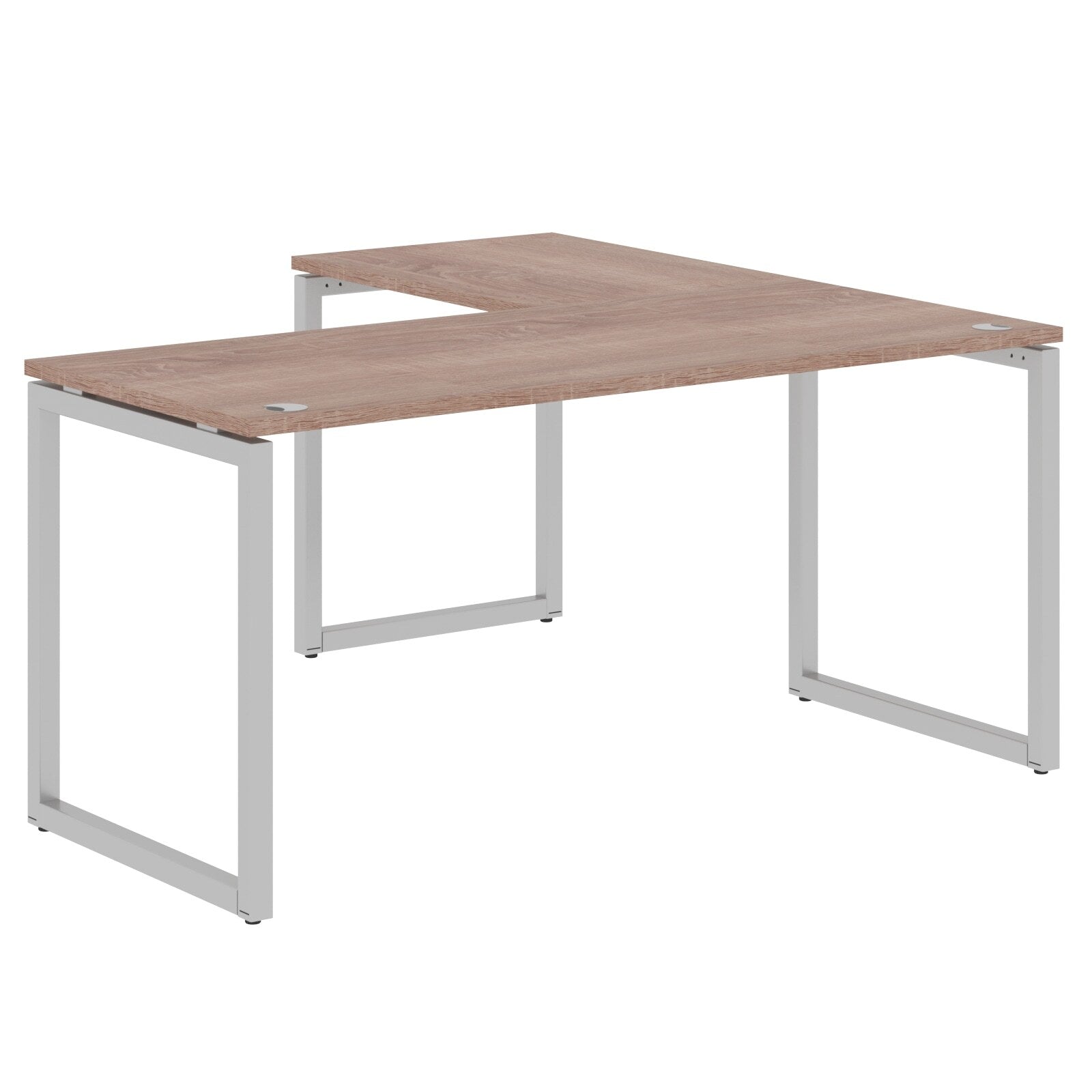 L SHAPE DESK MADE IN 25MM MFC TOP, E1 LAMINATE CHIPBOARD WITH WOODEN MODESTY PANEL 40X40MM METAL O SHAPE FRAMES by Treejar | Souqify