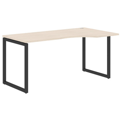 L SHAPE DESK MADE IN 25MM MFC TOP, E1 LAMINATE CHIPBOARD WITH WOODEN MODESTY PANEL 40X40MM METAL O SHAPE FRAMES by Treejar | Souqify