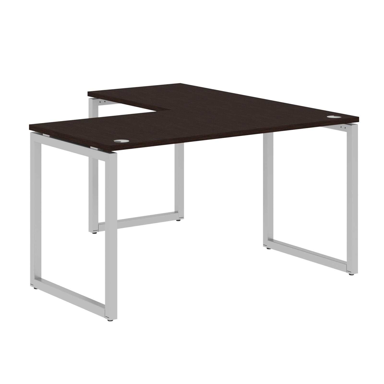 L SHAPE DESK MADE IN 25MM MFC TOP, E1 LAMINATE CHIPBOARD WITH WOODEN MODESTY PANEL 40X40MM METAL O SHAPE FRAMES by Treejar | Souqify