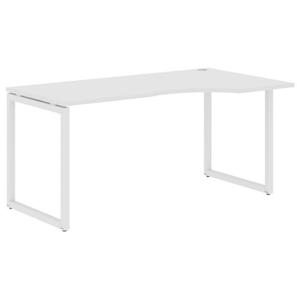 L SHAPE DESK MADE IN 25MM MFC TOP, E1 LAMINATE CHIPBOARD WITH WOODEN MODESTY PANEL 40X40MM METAL O SHAPE FRAMES by Treejar | Souqify