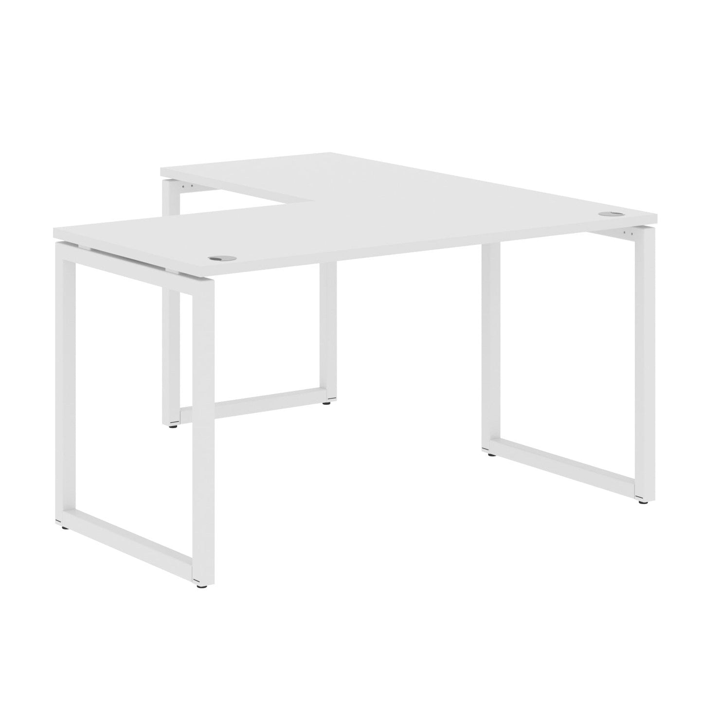 L SHAPE DESK MADE IN 25MM MFC TOP, E1 LAMINATE CHIPBOARD WITH WOODEN MODESTY PANEL 40X40MM METAL O SHAPE FRAMES by Treejar | Souqify