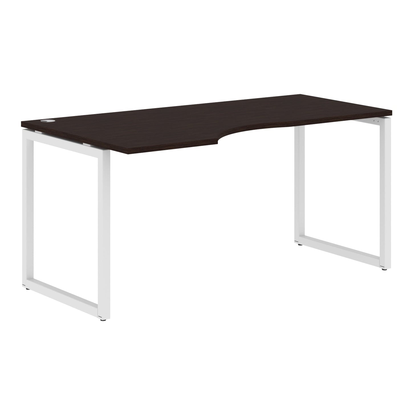 L SHAPE DESK MADE IN 25MM MFC TOP, E1 LAMINATE CHIPBOARD WITH WOODEN MODESTY PANEL 40X40MM METAL O SHAPE FRAMES by Treejar | Souqify