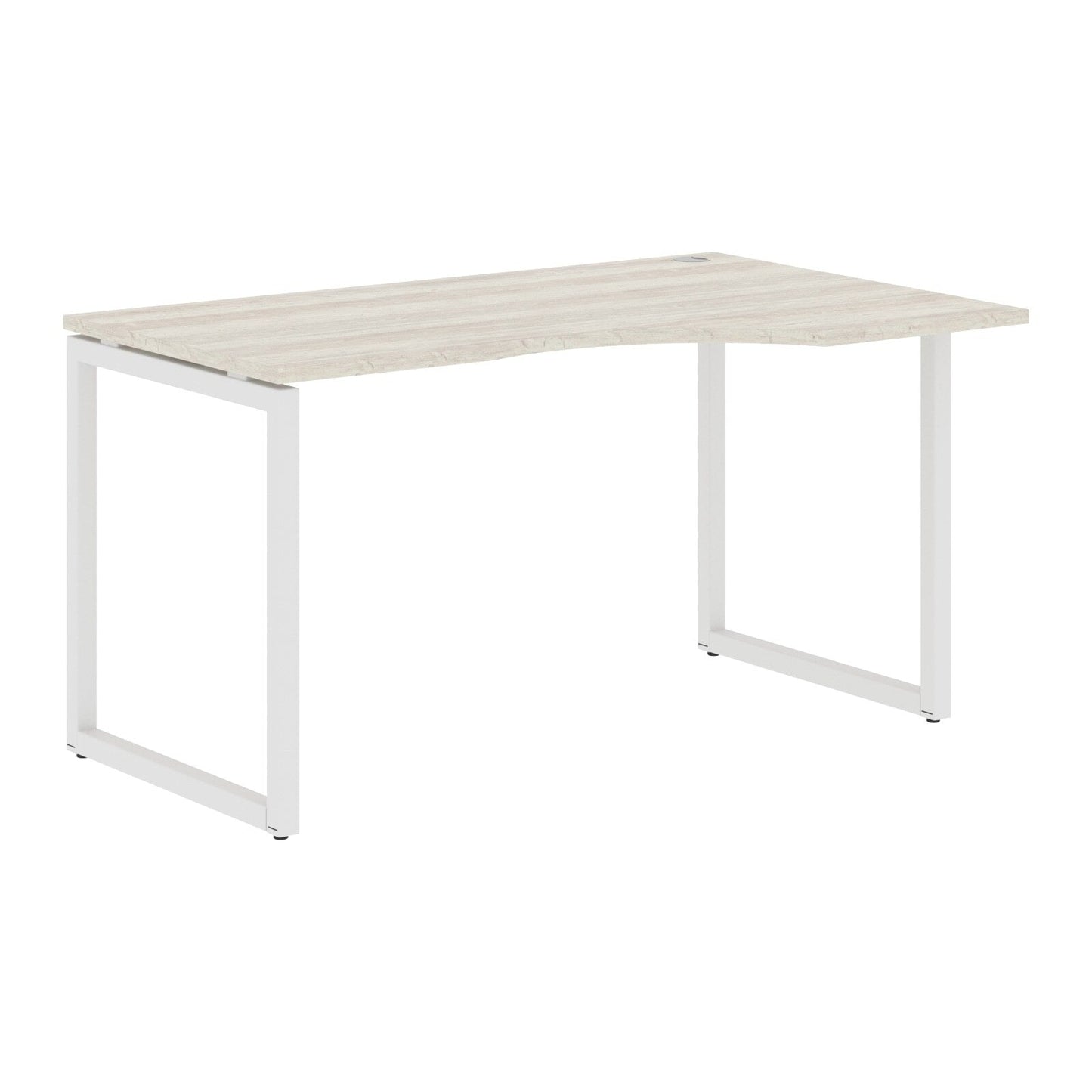 L SHAPE DESK MADE IN 25MM MFC TOP, E1 LAMINATE CHIPBOARD WITH WOODEN MODESTY PANEL 40X40MM METAL O SHAPE FRAMES by Treejar | Souqify
