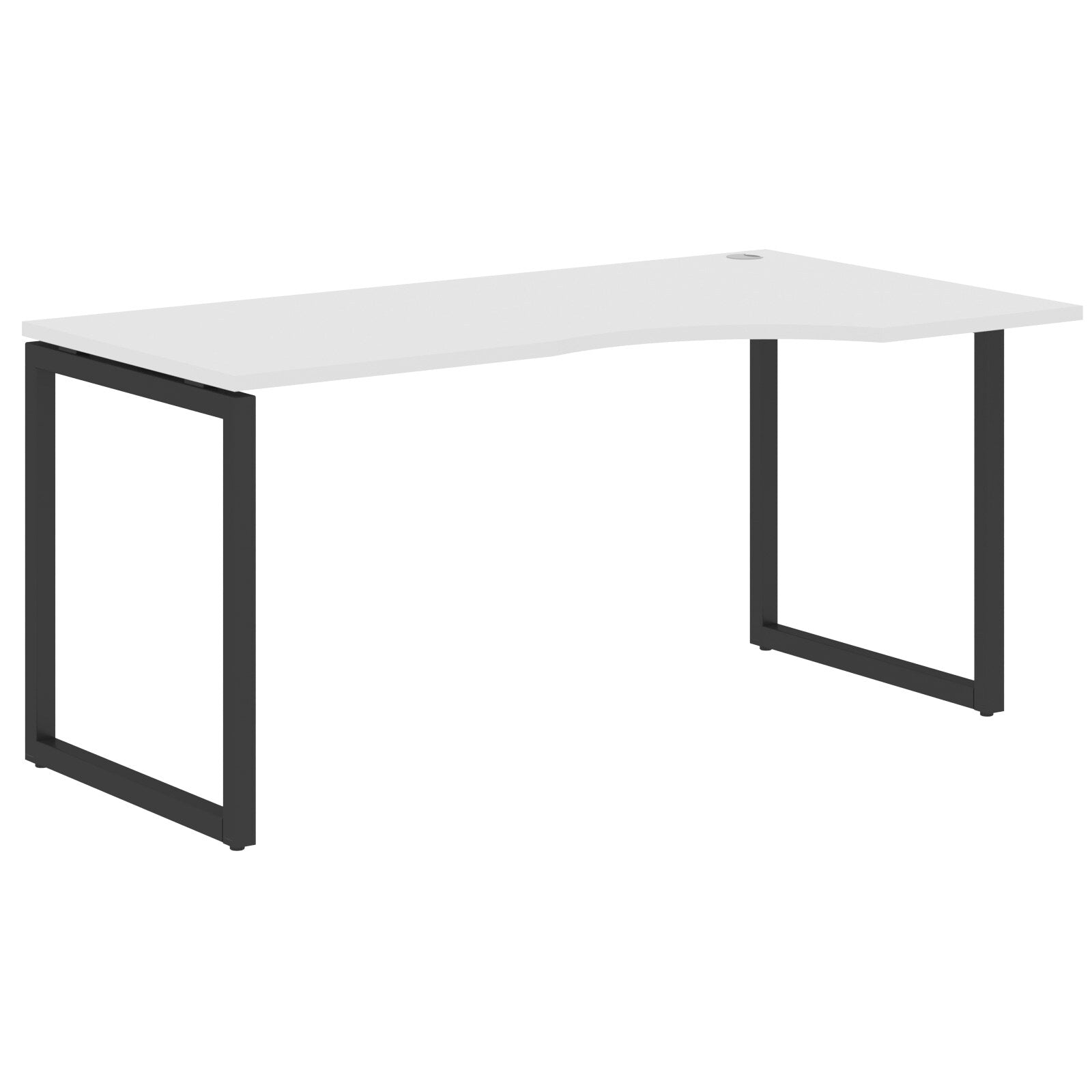L SHAPE DESK MADE IN 25MM MFC TOP, E1 LAMINATE CHIPBOARD WITH WOODEN MODESTY PANEL 40X40MM METAL O SHAPE FRAMES by Treejar | Souqify