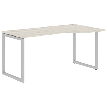 L SHAPE DESK MADE IN 25MM MFC TOP, E1 LAMINATE CHIPBOARD WITH WOODEN MODESTY PANEL 40X40MM METAL O SHAPE FRAMES by Treejar | Souqify