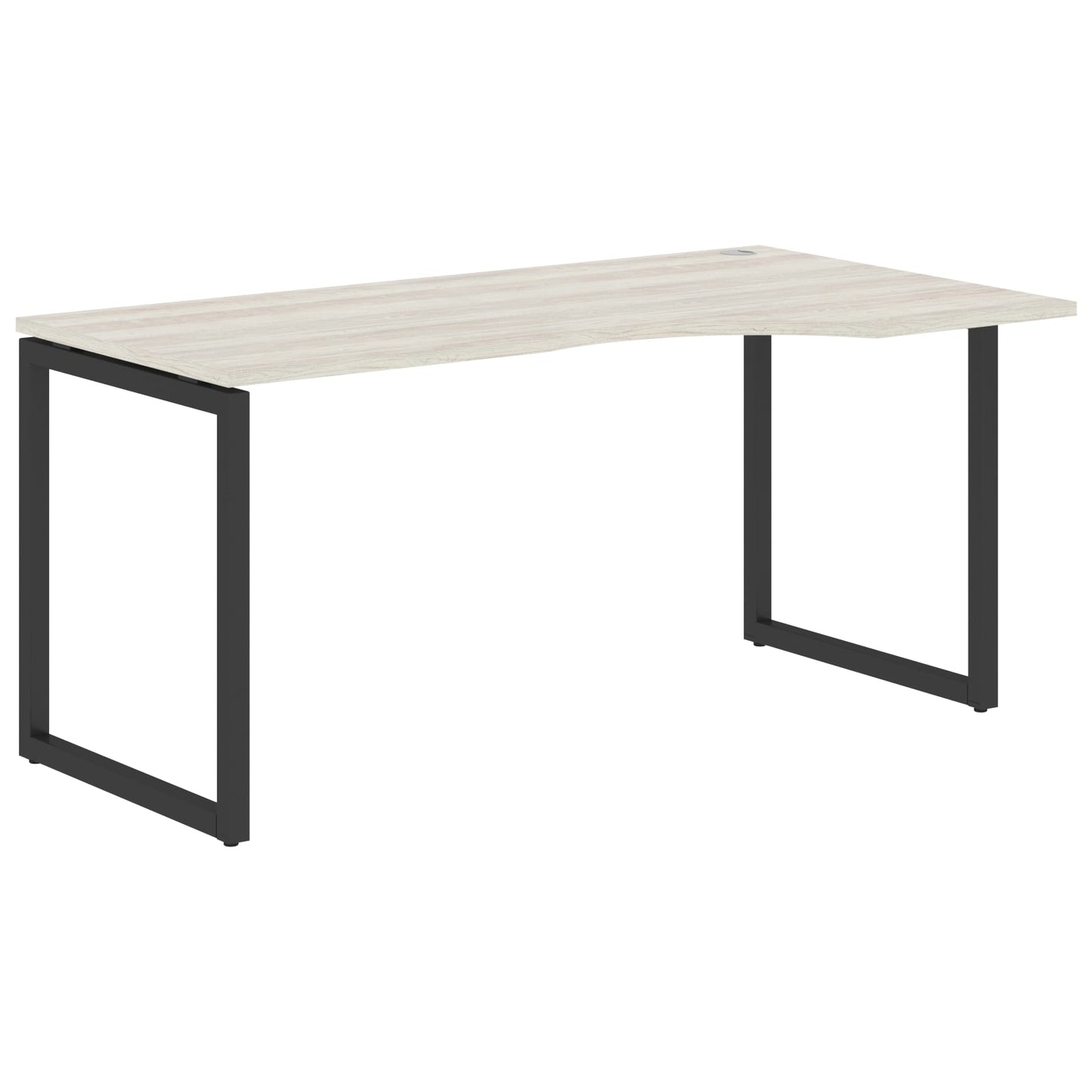 L SHAPE DESK MADE IN 25MM MFC TOP, E1 LAMINATE CHIPBOARD WITH WOODEN MODESTY PANEL 40X40MM METAL O SHAPE FRAMES by Treejar | Souqify
