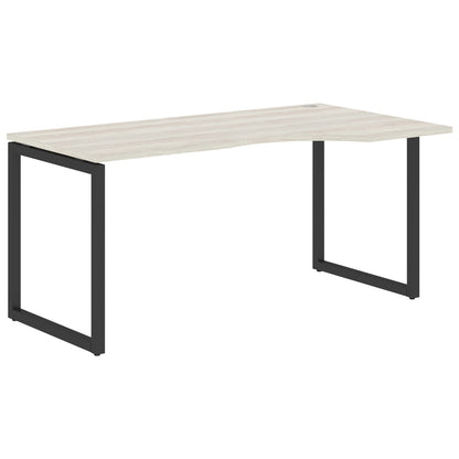 L SHAPE DESK MADE IN 25MM MFC TOP, E1 LAMINATE CHIPBOARD WITH WOODEN MODESTY PANEL 40X40MM METAL O SHAPE FRAMES by Treejar | Souqify