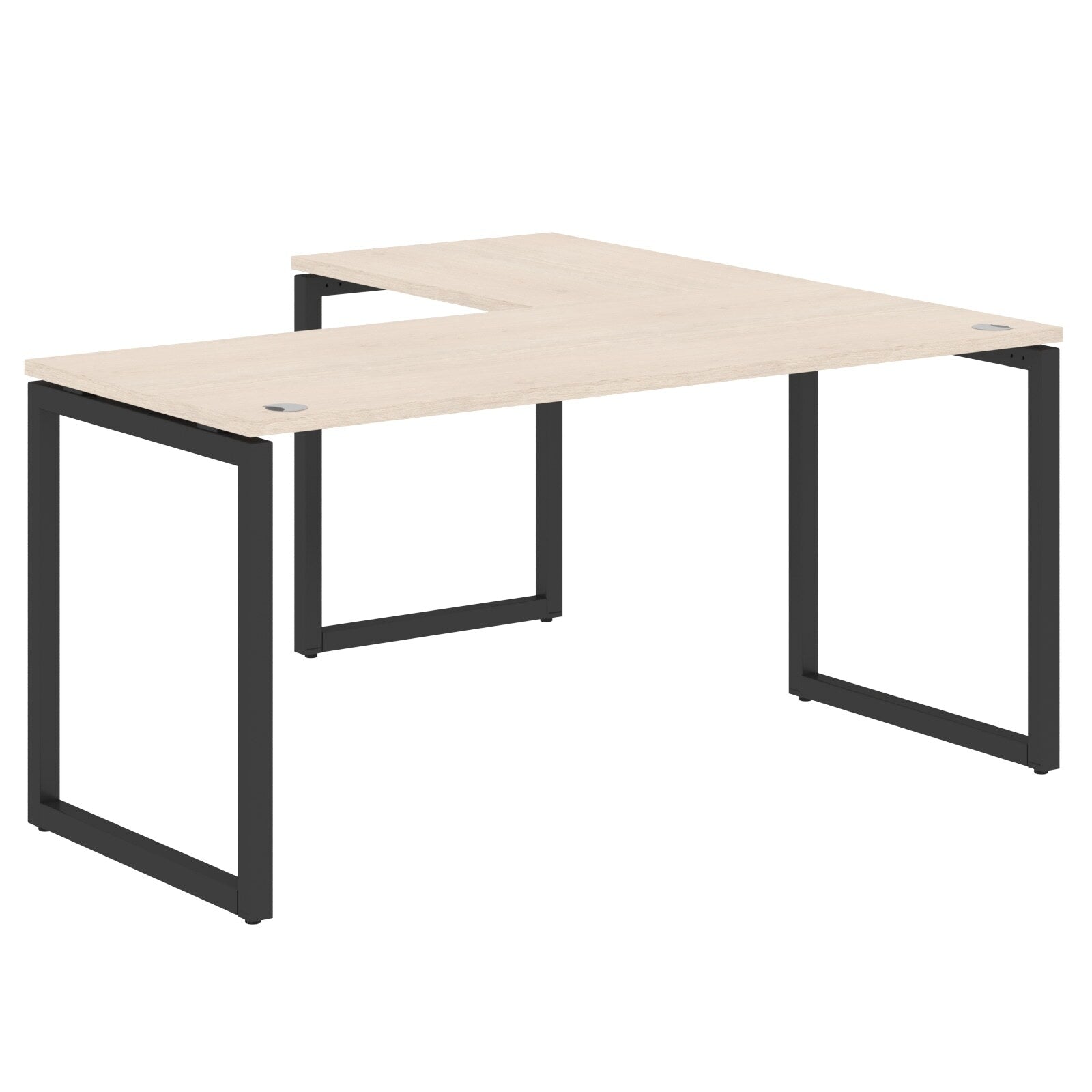 L SHAPE DESK MADE IN 25MM MFC TOP, E1 LAMINATE CHIPBOARD WITH WOODEN MODESTY PANEL 40X40MM METAL O SHAPE FRAMES by Treejar | Souqify