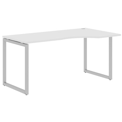 L SHAPE DESK MADE IN 25MM MFC TOP, E1 LAMINATE CHIPBOARD WITH WOODEN MODESTY PANEL 40X40MM METAL O SHAPE FRAMES by Treejar | Souqify