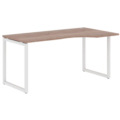 L SHAPE DESK MADE IN 25MM MFC TOP, E1 LAMINATE CHIPBOARD WITH WOODEN MODESTY PANEL 40X40MM METAL O SHAPE FRAMES by Treejar | Souqify